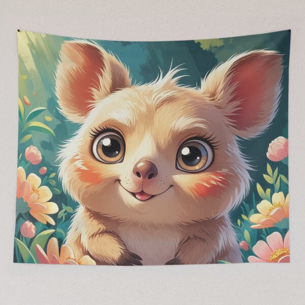 Item preview, Cute Kawaii Bashful Quokka in Flower Garden designed and sold by Uniquely Yours.