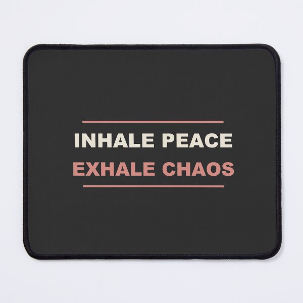 Item preview, Inhale Peace Exhale Chaos - Funny Yoga designed and sold by RetroThreadWorks.