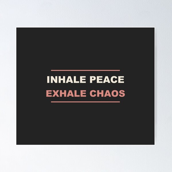 Item preview, Inhale Peace Exhale Chaos - Funny Yoga designed and sold by RetroThreadWorks.