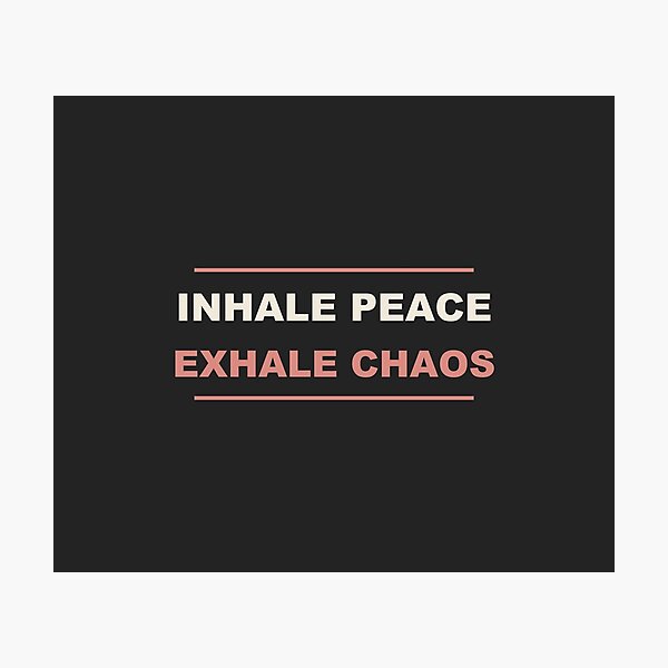 Item preview, Inhale Peace Exhale Chaos - Funny Yoga designed and sold by RetroThreadWorks.