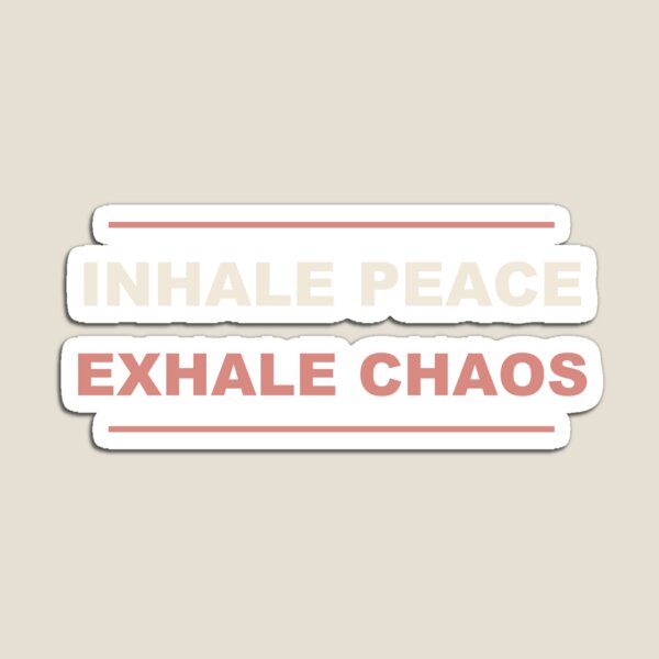 Item preview, Inhale Peace Exhale Chaos - Funny Yoga designed and sold by RetroThreadWorks.