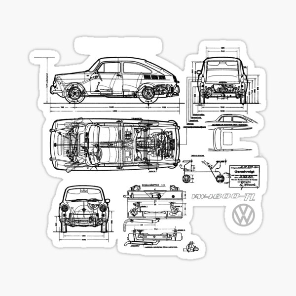 1600 TL FASTBACK TYPE 3 Sticker