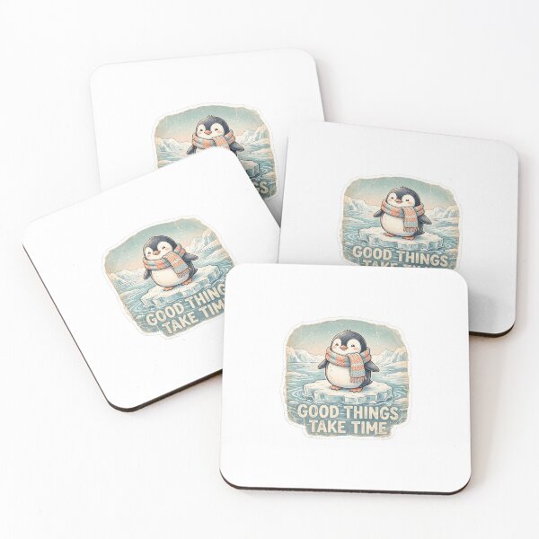 Item preview, Penguin Cozy Winter Scarf - Vintage Motivational Sticker Art designed and sold by Mr. Pawsome.