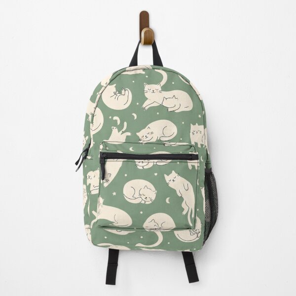 Item preview, Cute Sleepy Cats Pattern Green designed and sold by Illustration Rk.
