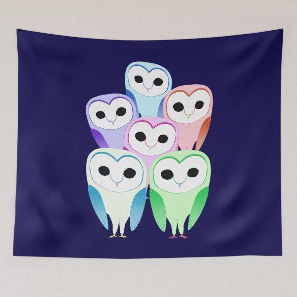 Item preview, Six Barn Owls designed and sold by TamaAnimalArt.