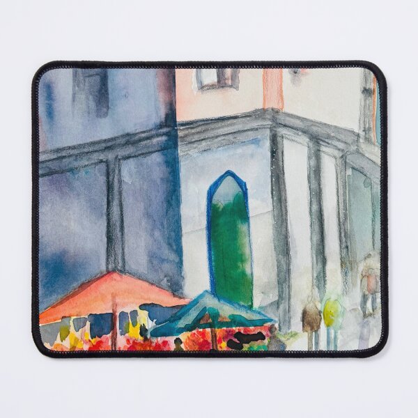 Item preview, Corner Building with Street Market designed and sold by Jasbindar Singh.