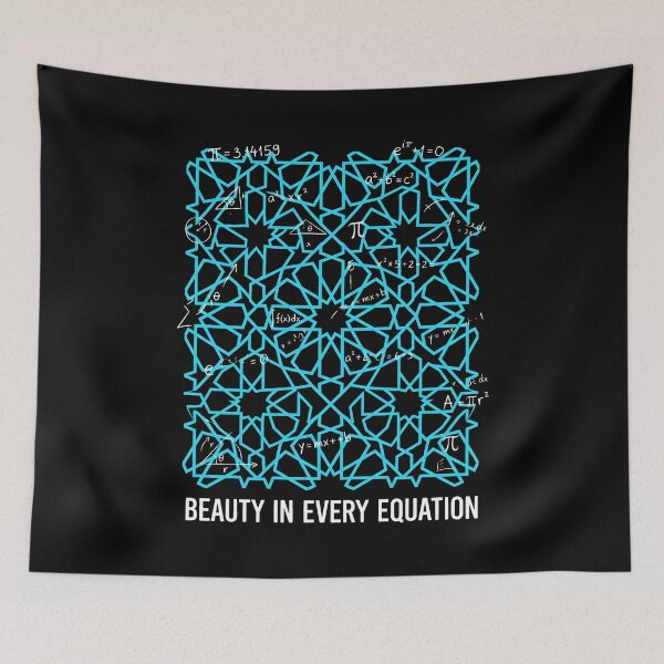Item preview, Islamic Geometric Pattern Beauty In Every Equation Math Formulas Art designed and sold by SplashTastic.