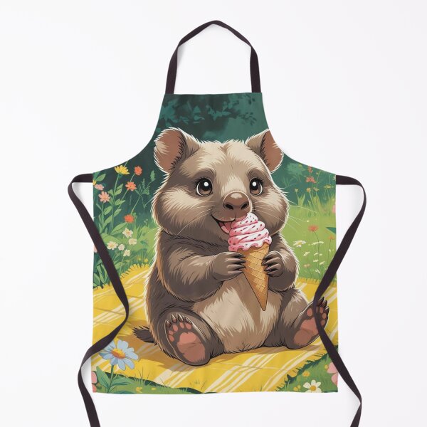 Item preview, Cute Kawaii Wombat Eating Ice Cream Cone designed and sold by Uniquely Yours.