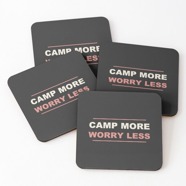Item preview, Camp More Worry Less - Funny Camping designed and sold by RetroThreadWorks.