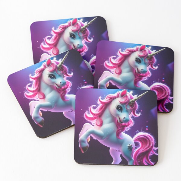 Item preview, Cute Kawaii Rearing Sparkle Unicorn Art designed and sold by Uniquely Yours.