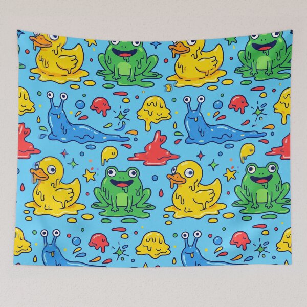 Item preview, Cute Duck Frog Slug Pattern designed and sold by Illustration Rk.