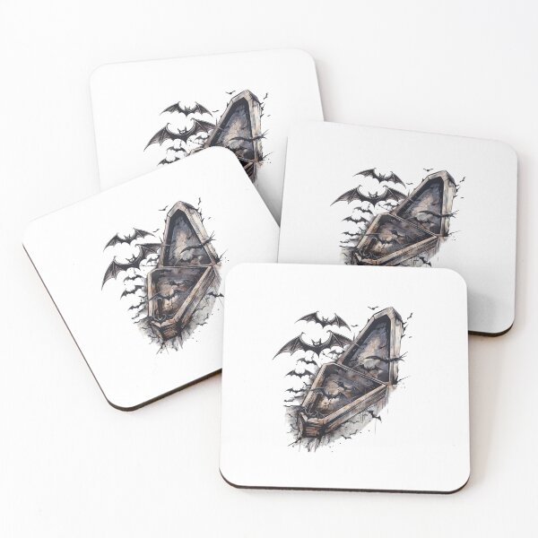 Item preview, Bat coffin | Bat | Cute Gothic Wildlife Art designed and sold by Mandayartstudio.