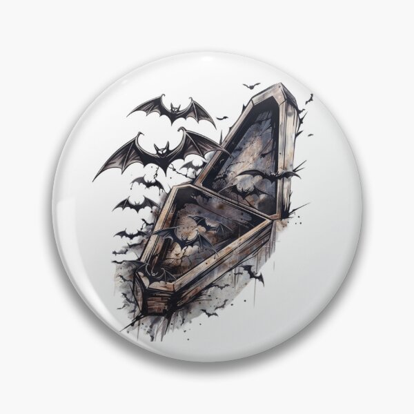 Item preview, Bat coffin | Bat | Cute Gothic Wildlife Art designed and sold by Mandayartstudio.