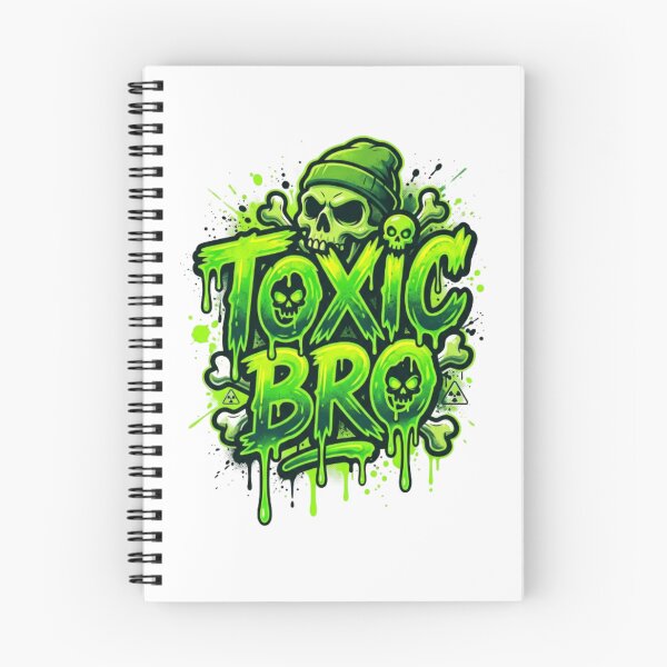 Item preview, TOXIC BRO – Skull Slime Typography Tee designed and sold by Artify24.