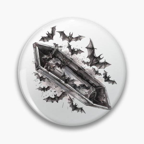 Item preview, Bat coffin | Bat | Cute Gothic Wildlife Art designed and sold by Mandayartstudio.