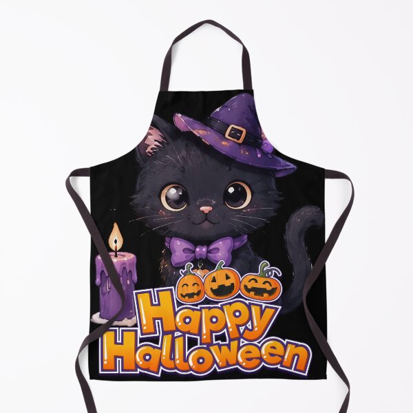 Item preview, Cute Happy Halloween Black Cat Witch designed and sold by Soluna Studio.