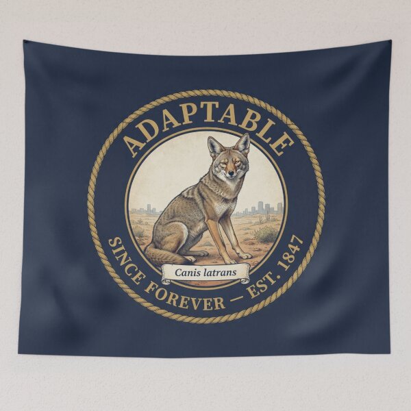 Item preview, Adaptable Since Forever Coyote Club Humor Badge designed and sold by CalmCapy Co.