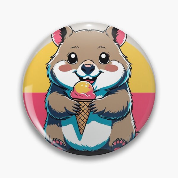 Artikelvorschau, Niedlicher Chibi-Wombat isst Eiscreme entworfen und verkauft von Uniquely Yours.