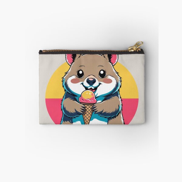 Item preview, Cute Chibi Wombat Eating Ice Cream designed and sold by Uniquely Yours.