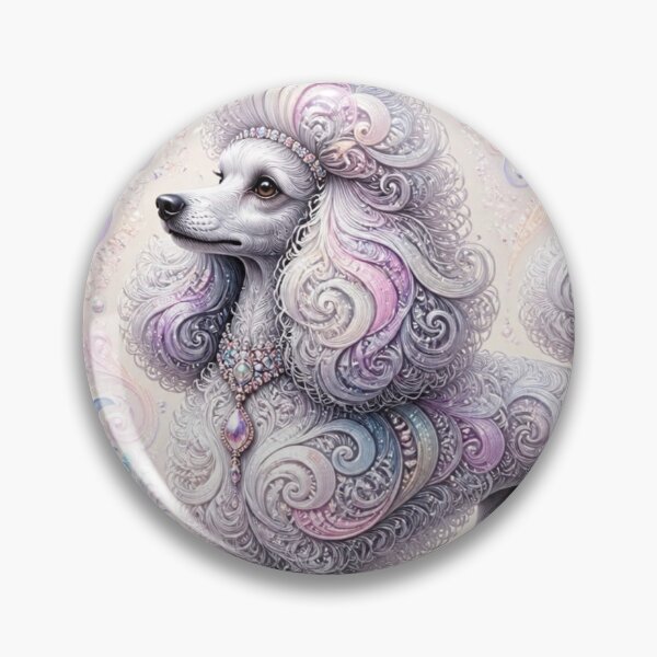 Item preview, Elegant Swirl Silver Poodle designed and sold by Wags & Tails.