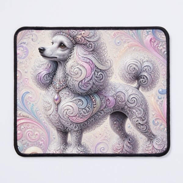 Item preview, Elegant Swirl Silver Poodle designed and sold by Wags & Tails.