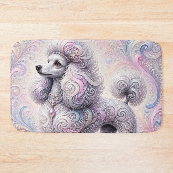 Item preview, Elegant Swirl Silver Poodle designed and sold by Wags & Tails.