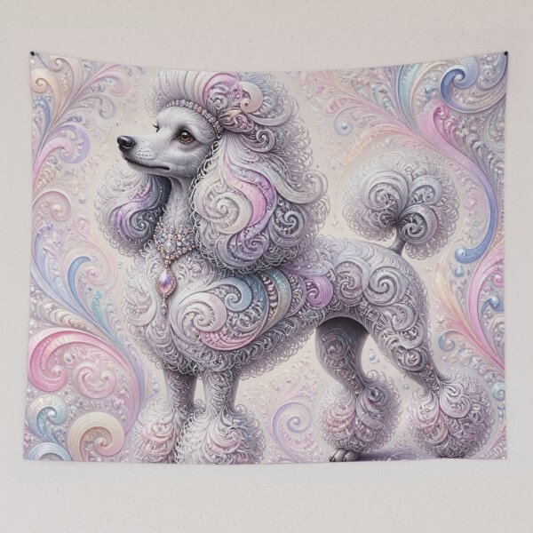 Item preview, Elegant Swirl Silver Poodle designed and sold by Wags & Tails.