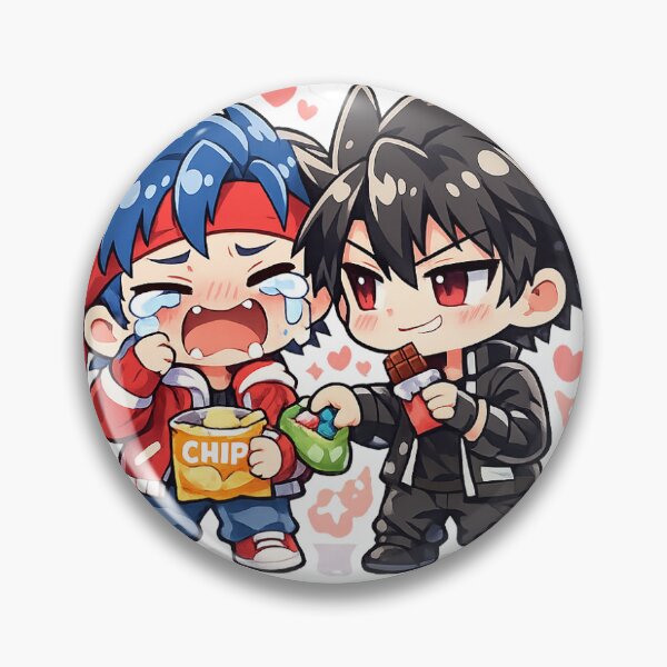 Item preview, Anime Rivals Friendship Sticker Kawaii Chibi Duo Humor for Best Friends & Otakus designed and sold by CutePrintCorner.