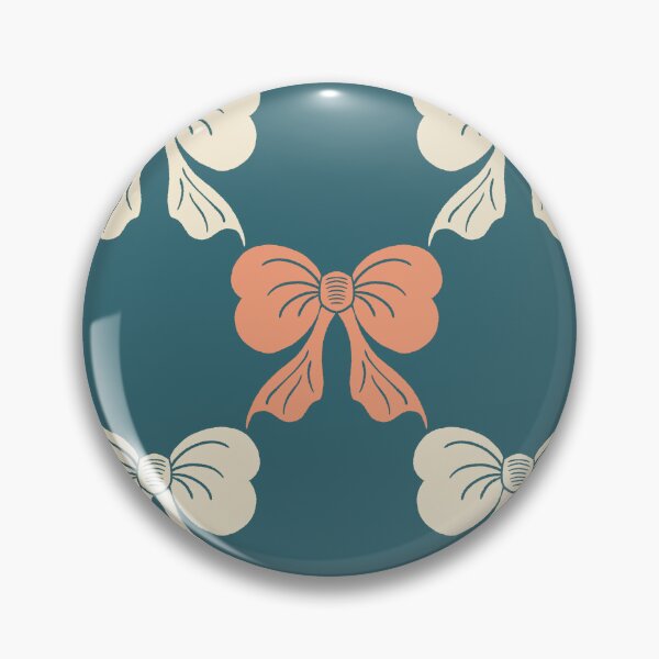 Item preview, Large Coquette Bow Trellis Pattern Teal Peach Blush designed and sold by DColourMuse.