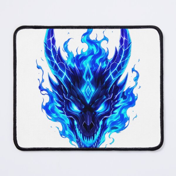 Item preview, Azure Inferno Demon Skull designed and sold by ZenOtaku Lab.