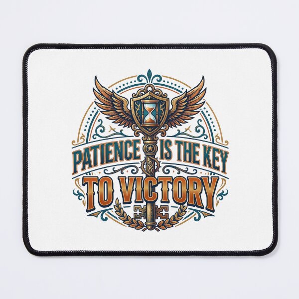 Item preview, Patience Is The Key To Victory Vintage Winged Key Art designed and sold by rich-moda.