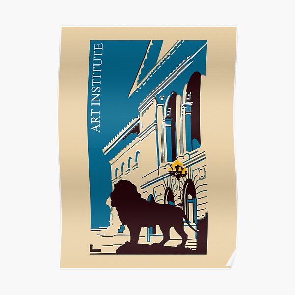 "Art institute Chicago retro" Poster for Sale by Redbubble