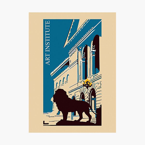 Art institute Chicago retro Photographic Print
