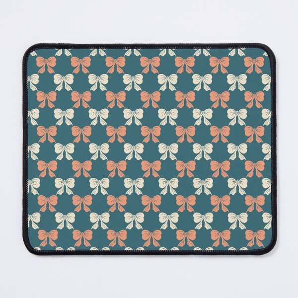 Item preview, Small Coquette Bow Trellis Pattern Teal Peach Blush designed and sold by DColourMuse.
