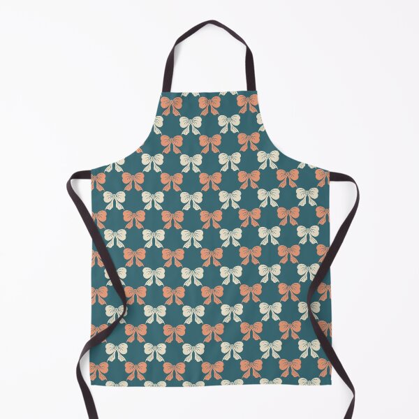 Item preview, Small Coquette Bow Trellis Pattern Teal Peach Blush designed and sold by DColourMuse.