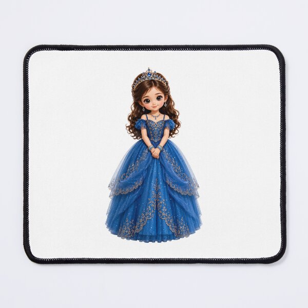 Item preview, Cute Blue Princess Girl Sticker | Kawaii Fairytale Princess | Printable & Die Cut Design designed and sold by KeerthiCuteFind.