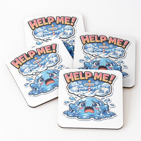 Item preview, Cute Melting Blue Slime Chibi Sticker Help Me! designed and sold by Aekkaporn.