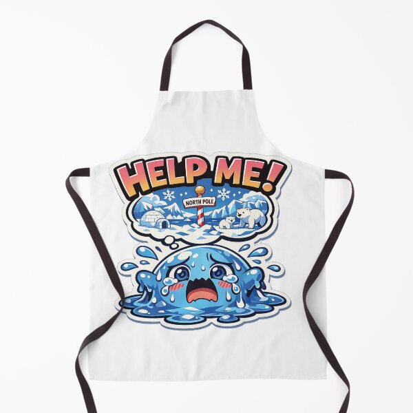 Item preview, Cute Melting Blue Slime Chibi Sticker Help Me! designed and sold by Aekkaporn.
