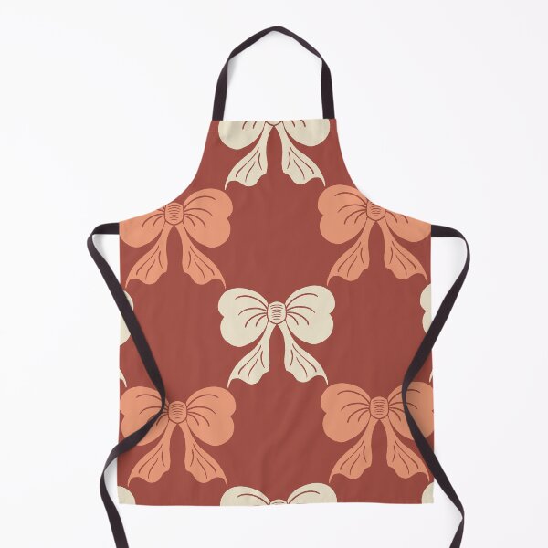 Item preview, Large Rustic Bow Toss Pattern Terracotta Cream Peach designed and sold by DColourMuse.
