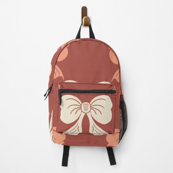 Item preview, Large Rustic Bow Toss Pattern Terracotta Cream Peach designed and sold by DColourMuse.