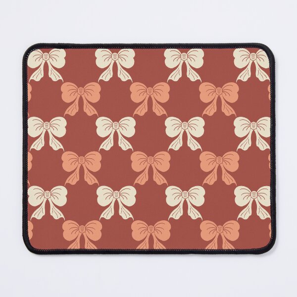 Item preview, Medium Rustic Bow Toss Pattern Terracotta Cream Peach designed and sold by DColourMuse.