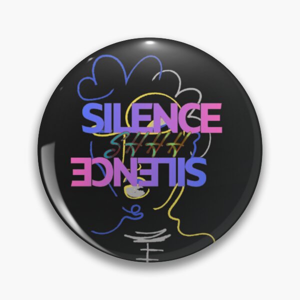Item preview, Silence Shhh Abstract Line Art Face Design designed and sold by EdgeSphere.