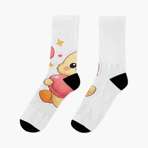 Item preview, Cute Duck Holding Heart Sticker | Kawaii Yellow Duck Love Cartoon | Adorable Chick Valentine Gift designed and sold by Kanvasly.