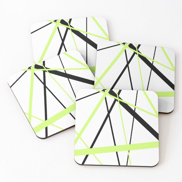 Item preview, Cool Chartreuse Diagonal Lines Black Accents designed and sold by taiche.