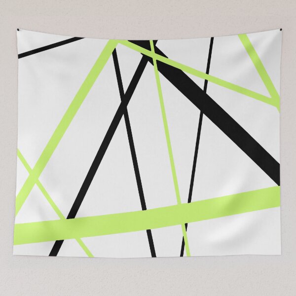 Item preview, Cool Chartreuse Diagonal Lines Black Accents designed and sold by taiche.