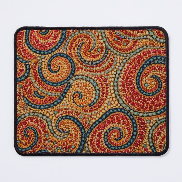 Item preview, Aboriginal Inspired Dot Art - Red-Hot Desert Abstract Swirls designed and sold by GrinGalore.
