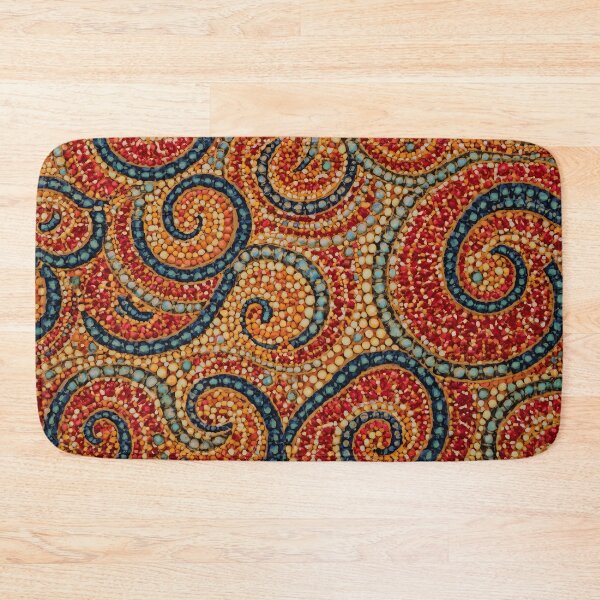 Item preview, Aboriginal Inspired Dot Art - Red-Hot Desert Abstract Swirls designed and sold by GrinGalore.