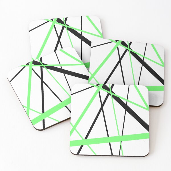 Item preview, Cool Green Diagonal Lines Black Accents designed and sold by taiche.