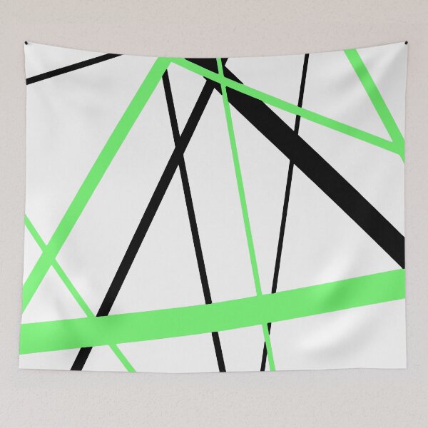 Item preview, Cool Green Diagonal Lines Black Accents designed and sold by taiche.