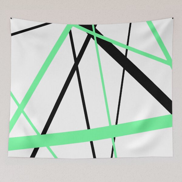 Item preview, Cool Pale-Green Diagonal Lines Black Accents designed and sold by taiche.